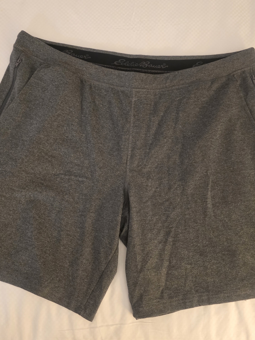 Eddie Bauer Men's Heather Gray Lounge Comfort Shorts